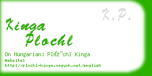 kinga plochl business card